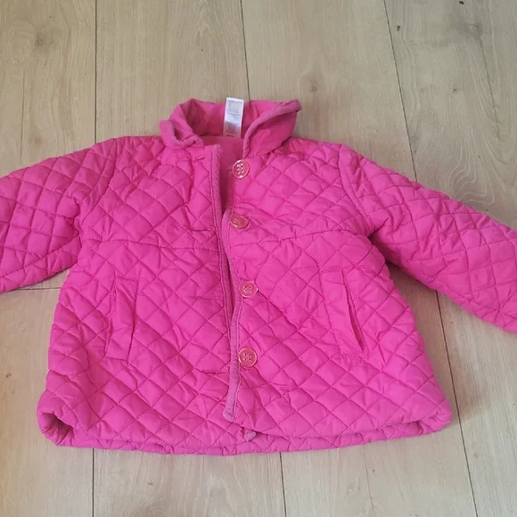 Vibrant Pink Quilted Kids Puffer Jacket - Picture 1 of 5